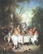 Nicolas Lancret Luncheon Party oil painting reproduction